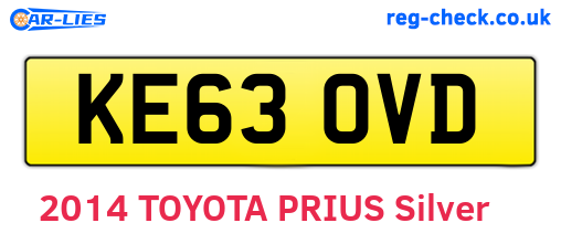 KE63OVD are the vehicle registration plates.