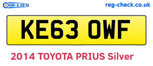 KE63OWF are the vehicle registration plates.
