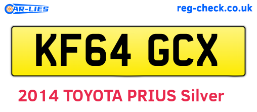 KF64GCX are the vehicle registration plates.