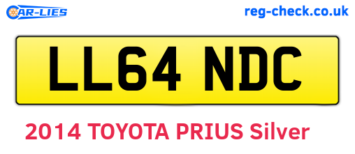 LL64NDC are the vehicle registration plates.