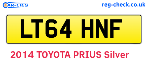 LT64HNF are the vehicle registration plates.