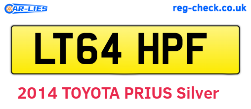 LT64HPF are the vehicle registration plates.