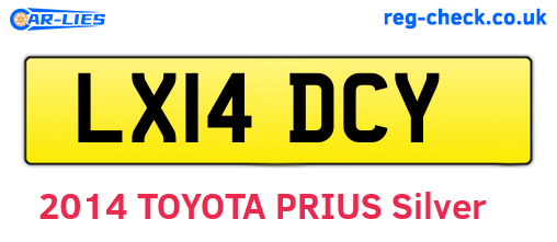 LX14DCY are the vehicle registration plates.