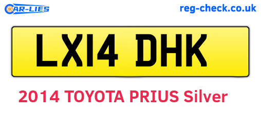 LX14DHK are the vehicle registration plates.