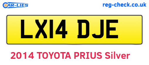 LX14DJE are the vehicle registration plates.