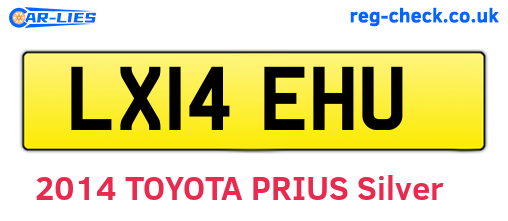 LX14EHU are the vehicle registration plates.