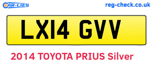 LX14GVV are the vehicle registration plates.