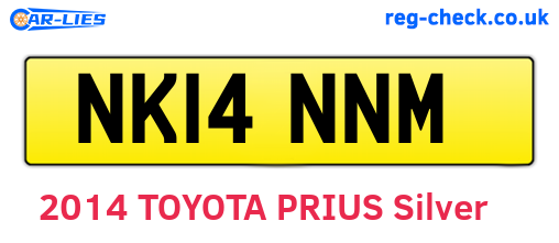 NK14NNM are the vehicle registration plates.