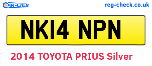 NK14NPN are the vehicle registration plates.