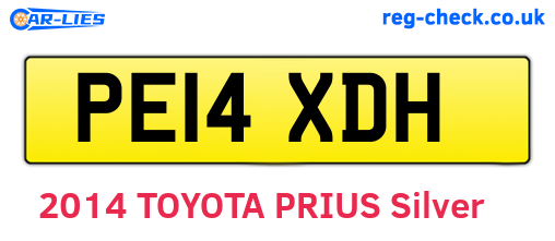 PE14XDH are the vehicle registration plates.