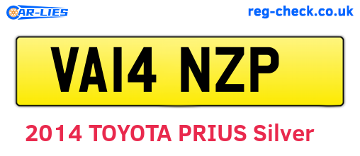 VA14NZP are the vehicle registration plates.