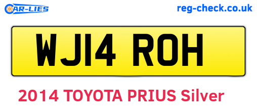 WJ14ROH are the vehicle registration plates.
