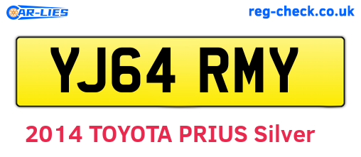 YJ64RMY are the vehicle registration plates.