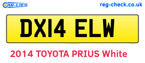 DX14ELW are the vehicle registration plates.