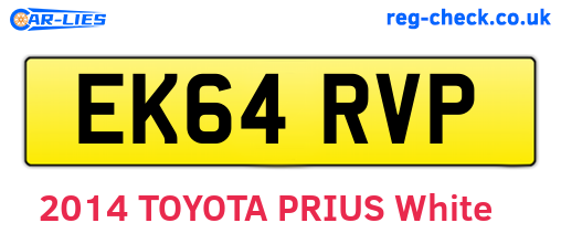 EK64RVP are the vehicle registration plates.