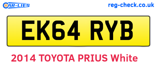 EK64RYB are the vehicle registration plates.