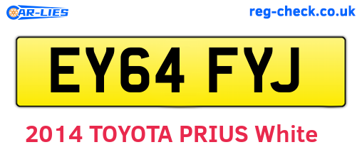 EY64FYJ are the vehicle registration plates.