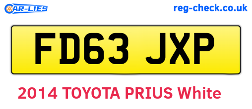 FD63JXP are the vehicle registration plates.