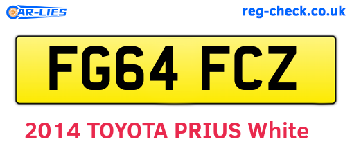FG64FCZ are the vehicle registration plates.