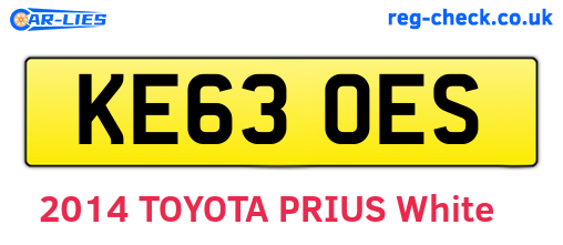KE63OES are the vehicle registration plates.