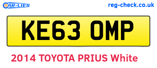 KE63OMP are the vehicle registration plates.