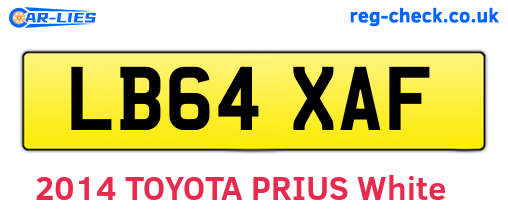 LB64XAF are the vehicle registration plates.