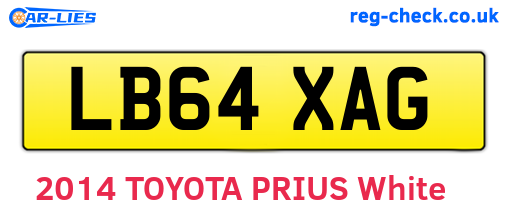 LB64XAG are the vehicle registration plates.