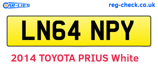 LN64NPY are the vehicle registration plates.
