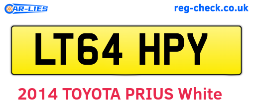 LT64HPY are the vehicle registration plates.
