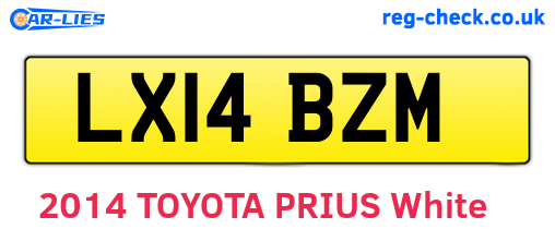 LX14BZM are the vehicle registration plates.