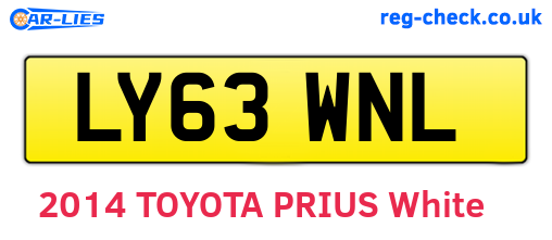 LY63WNL are the vehicle registration plates.