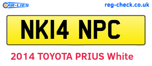 NK14NPC are the vehicle registration plates.