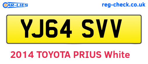 YJ64SVV are the vehicle registration plates.