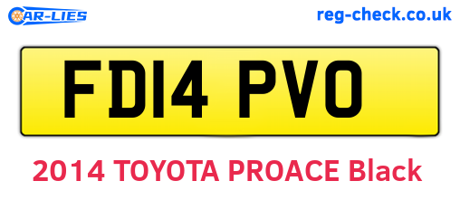 FD14PVO are the vehicle registration plates.