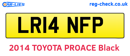 LR14NFP are the vehicle registration plates.