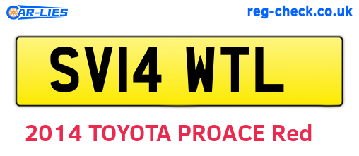 SV14WTL are the vehicle registration plates.