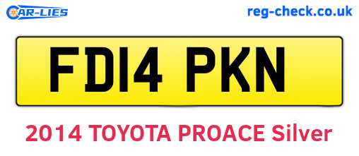 FD14PKN are the vehicle registration plates.