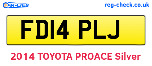 FD14PLJ are the vehicle registration plates.