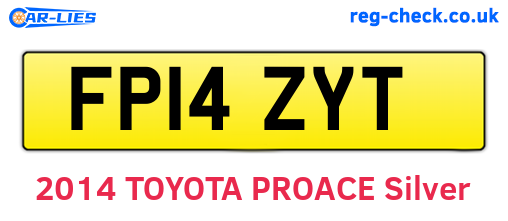 FP14ZYT are the vehicle registration plates.
