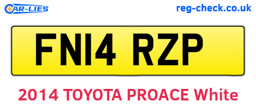FN14RZP are the vehicle registration plates.