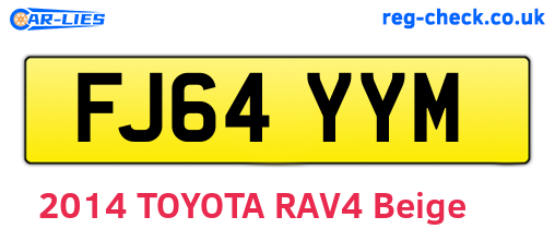 FJ64YYM are the vehicle registration plates.