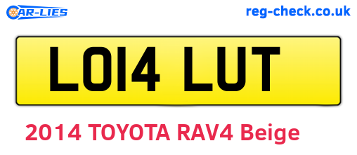 LO14LUT are the vehicle registration plates.
