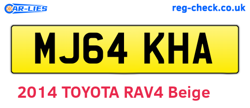 MJ64KHA are the vehicle registration plates.