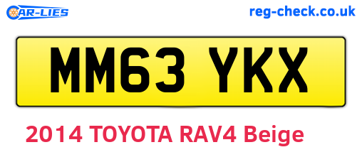 MM63YKX are the vehicle registration plates.