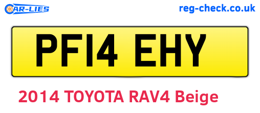 PF14EHY are the vehicle registration plates.