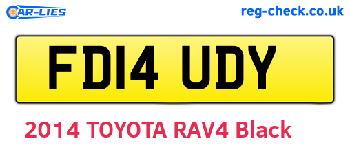 FD14UDY are the vehicle registration plates.