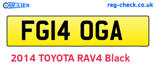 FG14OGA are the vehicle registration plates.