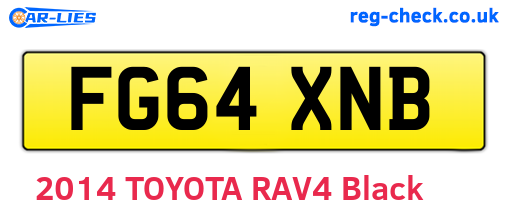 FG64XNB are the vehicle registration plates.