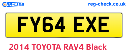 FY64EXE are the vehicle registration plates.