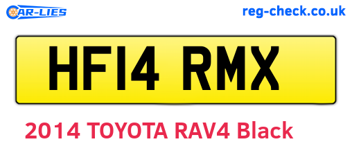 HF14RMX are the vehicle registration plates.